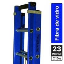 Escada de fibra de vidro extens�vel 4,1 x 7,1 m 23 degraus - Premium