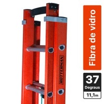 Escada de fibra de vidro extens�vel 6,60 x 11,10 m 37 degraus - ESC660120
