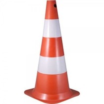 Cone de sinaliza��o com 75 cm com 2 faixas