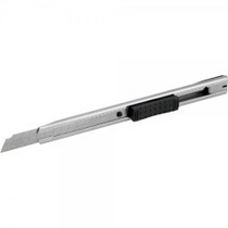 Estilete estreito 9 mm metal trava deslizante