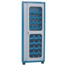 Arm�rio organizador gaveteiro com 50 gavetas mistas porta de vidro - AM-53
