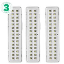 Kit 3 Lumin�rias de emerg�ncia 30 Leds branca