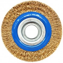 Escova circular ondulada latonada 152,4 x 19 mm