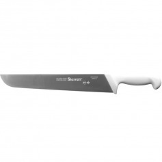 Faca para carne 30 cm reta larga cabo branco - BKW203-12