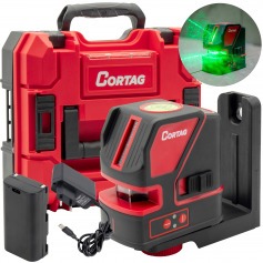N�vel a laser verde pendular 2 linhas a bateria 20 m com maleta - NLC 818