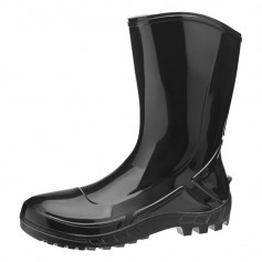 Bota de PVC imperme�vel cano m�dio sem forro preto - Vulcaflex