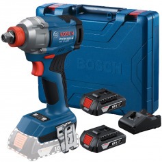 Parafusadeira Chave de Impacto a bateria 18V Brushless com 2 baterias - GDX 18V-285