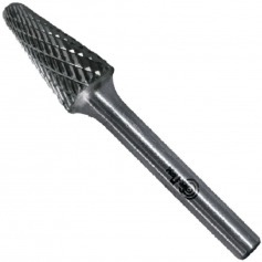 Lima rotativa endurecida c�nica redonda 10 x 25 mm haste 6 mm - 23.222