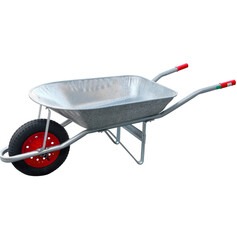 Carrinho de m�o com chassi met�lico e ca�amba de a�o galvanizado CAR0559