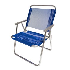 Cadeira de praia em alum�nio dobr�vel azul - CAD0410