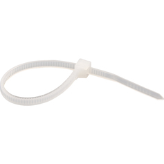 Abra�adeira de nylon branca 2,5 mm x 20 cm com 100 pe�as