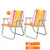 Kit 2 Cadeiras de praia varanda alta em alum�nio - CAD0047