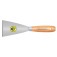 Esp�tula r�gida 8 cm em a�o com cabo de madeira