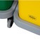 Kit com 4 lixeiras de 50L para coleta seletiva tampa transversal