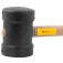 Martelo de borracha 80 mm preto cabo em madeira 