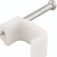 Grampo pl�stico chato para fios de 8 mm cartela com 20 p�s