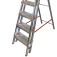 Escada de alum�nio com 5 degraus duplos residencial - EMD005