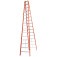 Escada tesoura dupla em fibra de vidro 16 degraus 4,80 m - ESC16480