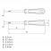 Chave hexalobular reta com cabo t-27 a�o cromo van�dio