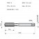 Jogo de macho manual a�o r�pido M9 x 1,25 mm DIN352 com 3 pe�as - E100M9NO8