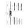 Jogo de macho manual M3 a M12 com vira macho 8 pe�as - BOM-3231