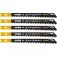 L�mina serra tico tico 100 mm 8 dentes para madeira 5 pe�as - VD 111C-UN 