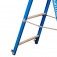 Escada plataforma fibra de vidro 4 degraus 1,5 m com rodas e corrim�o - PAF150