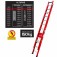 Escada de fibra de vidro extens�vel 3,30 x 5,40 m 20 degraus - EFR9928