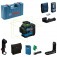 N�vel a laser verde a bateria 60/160m com receptor e bateria - GLL 80-33 G LI
