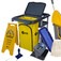 Kit para limpeza profissional cinza e amarelo com 10 pe�as - Titan