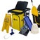 Kit para limpeza profissional preto e amarelo com 10 pe�as - Titan